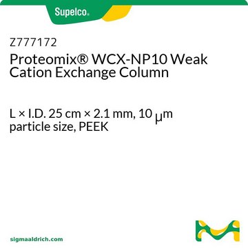 Proteomix&#174; WCX-NP10 Weak Cation Exchange Column L × I.D. 25&#160;cm × 2.1&#160;mm, 10&#160;&#956;m particle size, PEEK