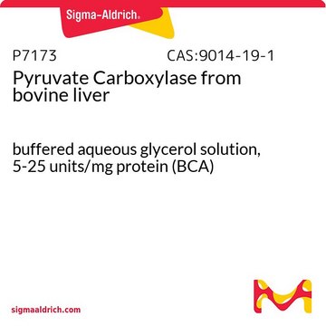 Pyruvate Carboxylase from bovine liver buffered aqueous glycerol solution, 5-25&#160;units/mg protein (BCA)