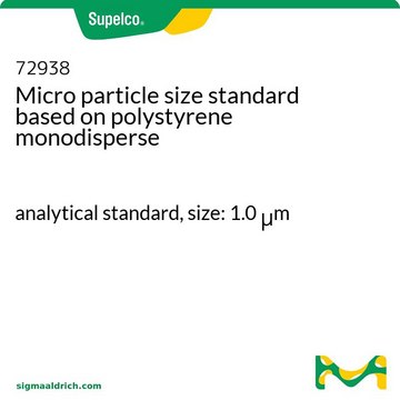 Micro particle size standard based on polystyrene monodisperse analytical standard, size: 1.0 &#956;m