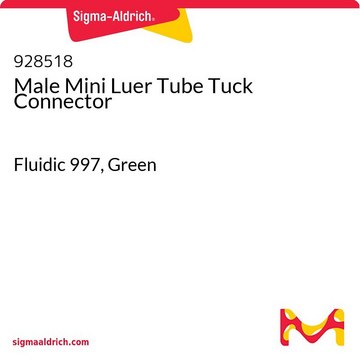 Male Mini Luer Tube Tuck Connector Fluidic 997, Green