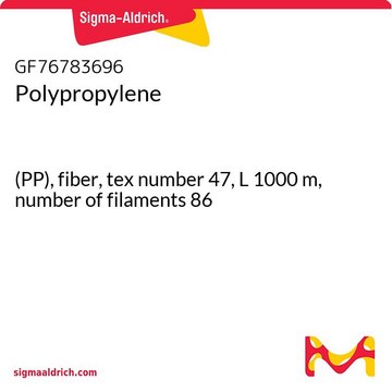 Polypropylene (PP), fiber, tex number 47, L 1000&#160;m, number of filaments 86