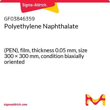 Polyethylene Naphthalate (PEN), film, thickness 0.05&#160;mm, size 300 × 300&#160;mm, condition biaxially oriented