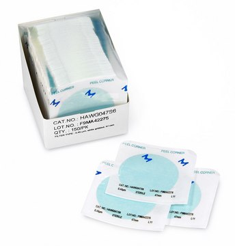 S-Pak&#174; Membrane Filter mixed cellulose esters (MCE), pore size 0.45&#160;&#956;m, filter diam. 47&#160;mm, white gridded + 3 dispensers &amp; 600pads for microbiological analysis