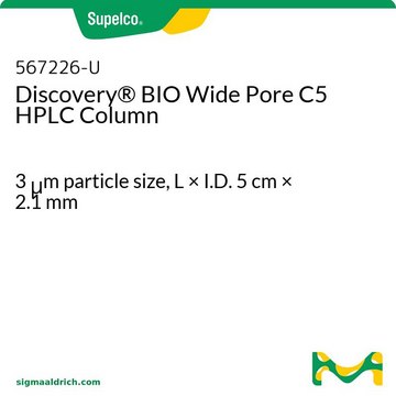 Discovery&#174; BIO Wide Pore C5 HPLC Column 3&#160;&#956;m particle size, L × I.D. 5&#160;cm × 2.1&#160;mm