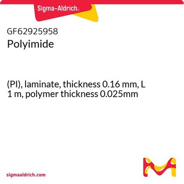 Polyimide (PI), laminate, thickness 0.16&#160;mm, L 1&#160;m, polymer thickness 0.025mm