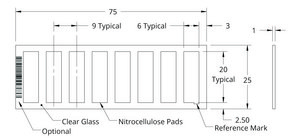 Grace Bio-Labs ONCYTE&#174; AVID&#8482; nitrocellulose film slides 8 (Pads), L × W 20&#160;mm × 6&#160;mm , Pads