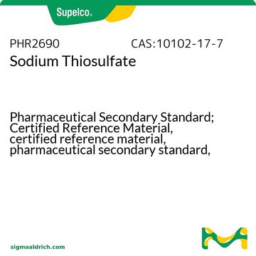 Sodium Thiosulfate Pharmaceutical Secondary Standard; Certified Reference Material, certified reference material, pharmaceutical secondary standard, pkg of 2&#160;g