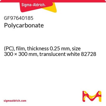 Polycarbonate (PC), film, thickness 0.25&#160;mm, size 300 × 300&#160;mm, translucent white 82728