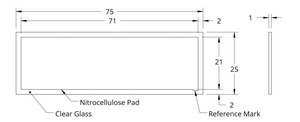 Grace Bio-Labs ONCYTE&#174; SuperNOVA&#8482; nitrocellulose film slides 1-21 mm x 71 mm NC pad per slide, plain glass