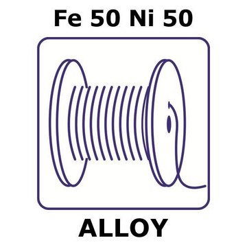 Iron-Nickel alloy, Fe50Ni50 5m wire, 1.0mm diameter, annealed