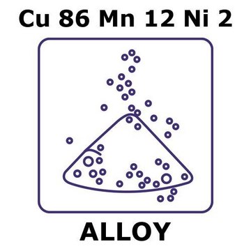 Manganin&#174; - resistance alloy, Cu86Mn12Ni2 powder, 50g, 50micron max. particle size, atomized condition