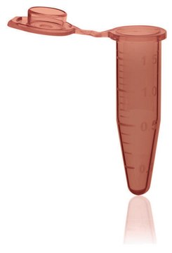 BRAND&#174; microcentrifuge tubes, 1.5mL with lid, polypropylene amber, RCF max 20k G, BIO-CERT&#174; PCR QUALITY, 500EA