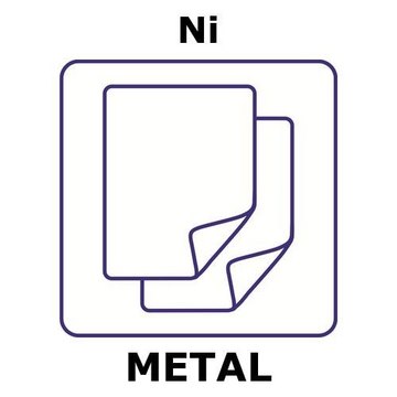 Nickel - Nanocrystalline foil, light tested, 12x12mm, thickness 0.01mm, 10-20nm nominal grain size, permanent copper support