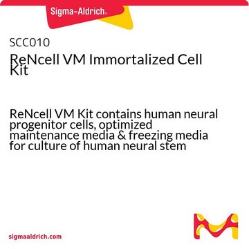 ReNcell VM Immortalized Cell Kit ReNcell VM Kit contains human neural progenitor cells, optimized maintenance media &amp; freezing media for culture of human neural stem cells.