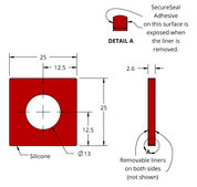 Grace Bio-Labs Press-To-Seal silicone isolator, PSA both sides wells, 1 (Round, 13mm diameter, 2.6mm depth), (Adhesive on both sides)