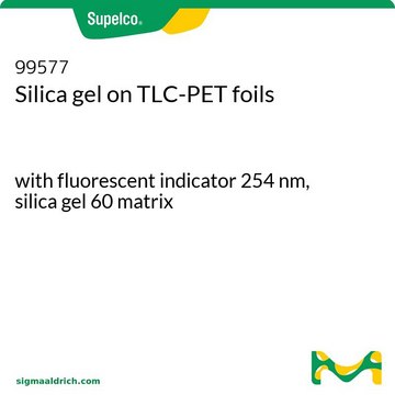 Silica gel on TLC-PET foils with fluorescent indicator 254 nm, silica gel 60 matrix