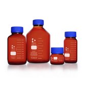 Duran&#174; amber GLS 80 wide mouth graduated laboratory bottles capacity 1,000&#160;mL, with cap