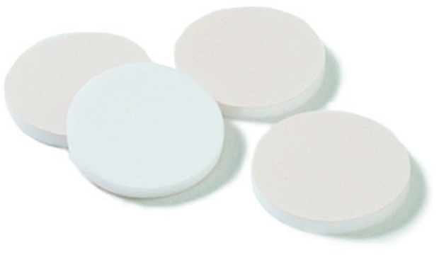 Septa, tan PTFE/silicone white tan PTFE/silicone, diam. × thickness 13&#160;mm × 0.060&#160;in., for use with 7&nbsp;mL vial, pkg of 100&#160;ea