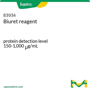 Biuret reagent protein detection level 150-1,000&#160;&#956;g/mL