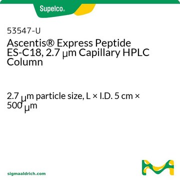 Ascentis&#174; Express Peptide ES-C18, 2.7 &#956;m Capillary HPLC Column 2.7&#160;&#956;m particle size, L × I.D. 5&#160;cm × 500&#160;&#956;m