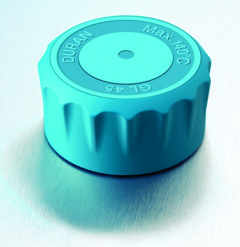 Duran&#174; Youtility Screw CapGL 45 cyan, polypropylene (food grade)