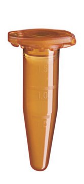 Eppendorf&#174; Safe-Lock micro test tubes capacity 1.5&#160;mL, amber, pack of 1000&#160;ea