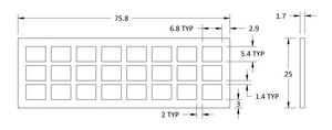 Grace Bio-Labs silicone gasket for ProPlate&#174; microarray system fits 24 wells, size 7&#160;mm × 5.8&#160;mm