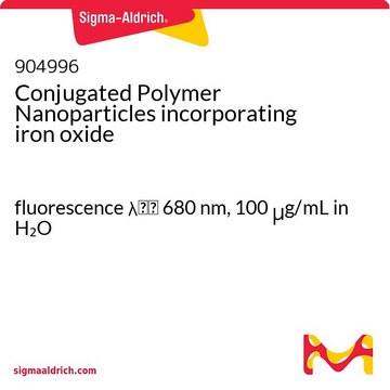 Conjugated Polymer Nanoparticles incorporating iron oxide fluorescence &#955;em&#160;680&#160;nm, 100&#160;&#956;g/mL in H2O