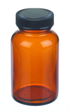 Wheaton wide-mouth bottle wide-mouth amber soda-lime glass bottle, capacity (125&#160;mL), PE liner