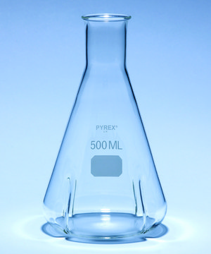 Pyrex&#174; Erlenmeyer flask, narrow neck baffled capacity 500&#160;mL