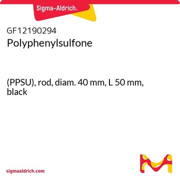 Polyphenylsulfone (PPSU), rod, diam. 40&#160;mm, L 50&#160;mm, black