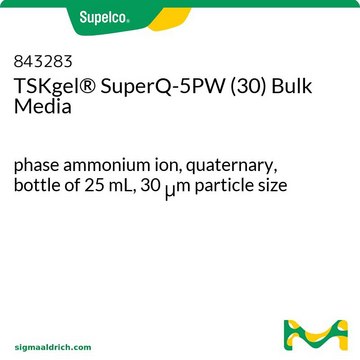 TSKgel&#174; SuperQ-5PW (30) Bulk Media bottle of 25&#160;mL, phase ammonium ion, quaternary, 30&#160;&#956;m particle size