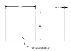 Grace Bio-Labs HybriSlip&#8482; hybridization cover L × W × thickness 22&#160;mm × 22&#160;mm × 0.25&#160;mm, pkg of 100&#160;ea