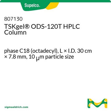 TSKgel&#174; ODS-120T HPLC Column phase C18 (octadecyl), L × I.D. 30&#160;cm × 7.8&#160;mm, 10&#160;&#956;m particle size