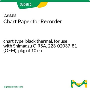 Chart Paper for Recorder chart type, black thermal, for use with Shimadzu C-R5A, 223-02037-81 (OEM), pkg of 10&#160;ea