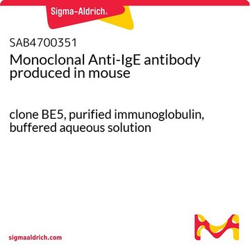 Monoclonal Anti-IgE antibody produced in mouse clone BE5, purified immunoglobulin, buffered aqueous solution