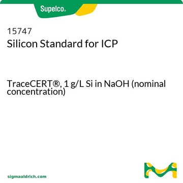 Silicon Standard for ICP TraceCERT&#174;, 1&#160;g/L Si in NaOH (nominal concentration)