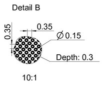 Pillar chip Fluidic 261, PMMA