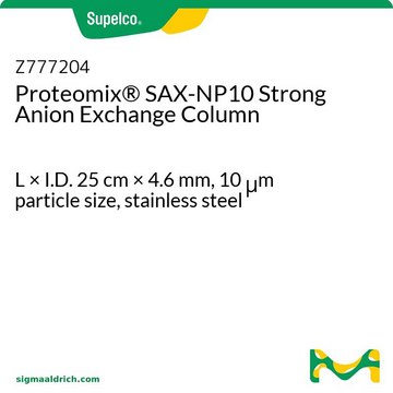 Proteomix&#174; SAX-NP10 Strong Anion Exchange Column L × I.D. 25&#160;cm × 4.6&#160;mm, 10&#160;&#956;m particle size, stainless steel