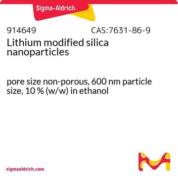 Lithium modified silica nanoparticles pore size non-porous, 600&#160;nm particle size, 10&#160;% (w/w) in ethanol