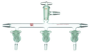 Aldrich&#174; single bank manifold with glass stopcocks Standard manifold, positions, 4