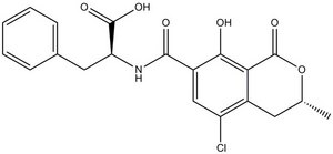 Ochratoxin A Ochratoxin A (OTA) is a mycotoxin that acts through mechanisms such as the inhibition of protein synthesis, and may also be mediated by organic anion transporters (OATs).