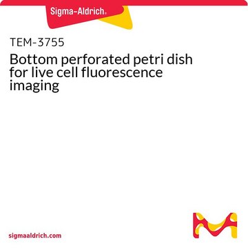 Bottom perforated petri dish for live cell fluorescence imaging