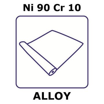 T1 - thermocouple alloy, Ni90Cr10 foil, 1m coil, 100mm coil width, 0.50mm thickness, annealed