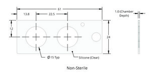 Grace Bio-Labs reusable CultureWell&#8482; gaskets wells, 2, well diam. × depth 15&#160;mm × 1&#160;mm, well capacity (250-400&#160;&#956;L)