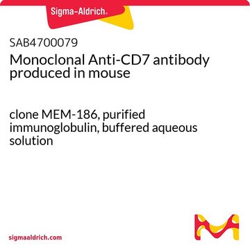 Monoclonal Anti-CD7 antibody produced in mouse clone MEM-186, purified immunoglobulin, buffered aqueous solution