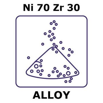 Nickel-zirconium alloy, Ni70Zr30 powder, 150micron max. particle size, alloy pre-cursor, 200g