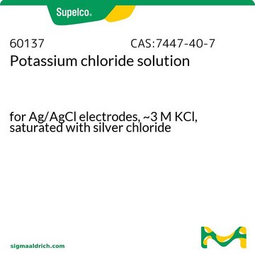 Potassium chloride solution ~3&#160;M KCl, saturated with silver chloride