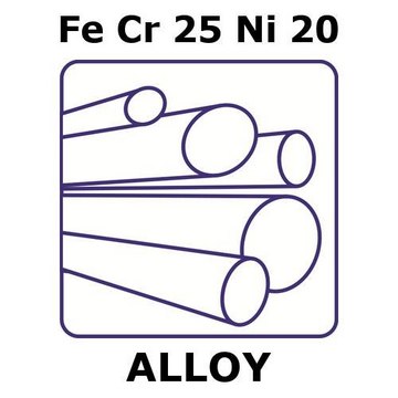 Stainless Steel - AISI 310 alloy, FeCr25Ni20 500mm rod, 6.35mm diameter, annealed