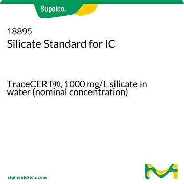 Silicate Standard for IC TraceCERT&#174;, 1000&#160;mg/L silicate in water (nominal concentration)